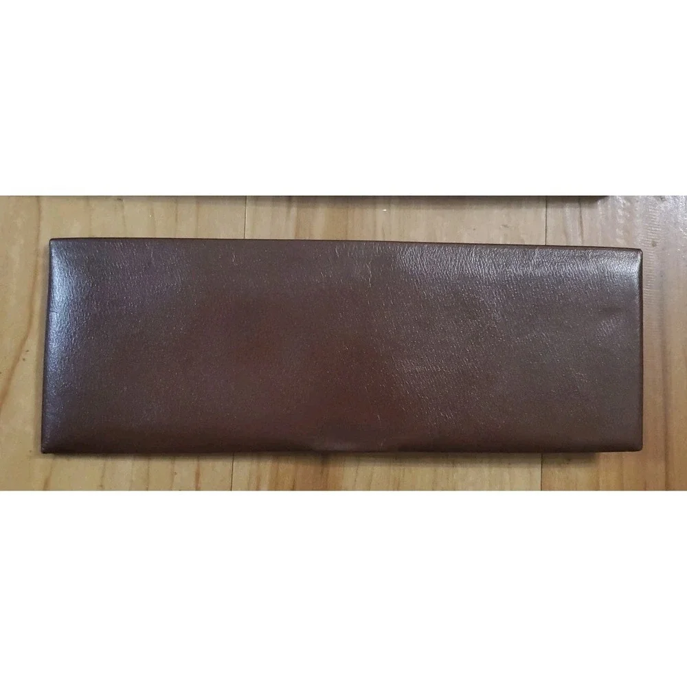 Vintage Cameo Vu-All Wallet Dark Brown Leather Men's Bifold‎